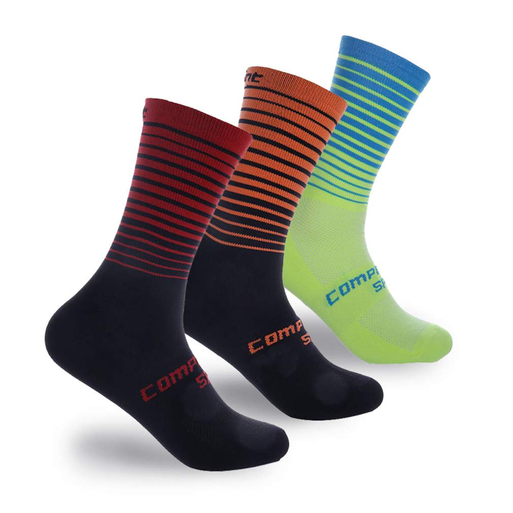 CompressprintCycling Socks 3 to 4 Pairs Sports Socks Compression Running Socks Gym Performance (Assort 4,3Pairs)