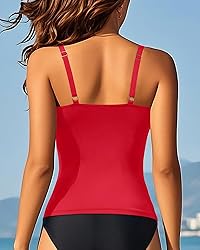 Aqua Eve Tankini Tops for Women Swimwear Top Only