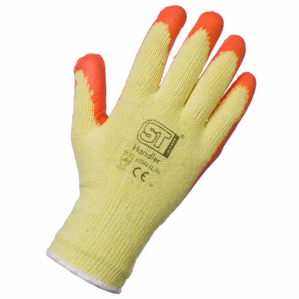24 Pairs Work Gloves Latex Rubber Coated Builders Brick Gardening