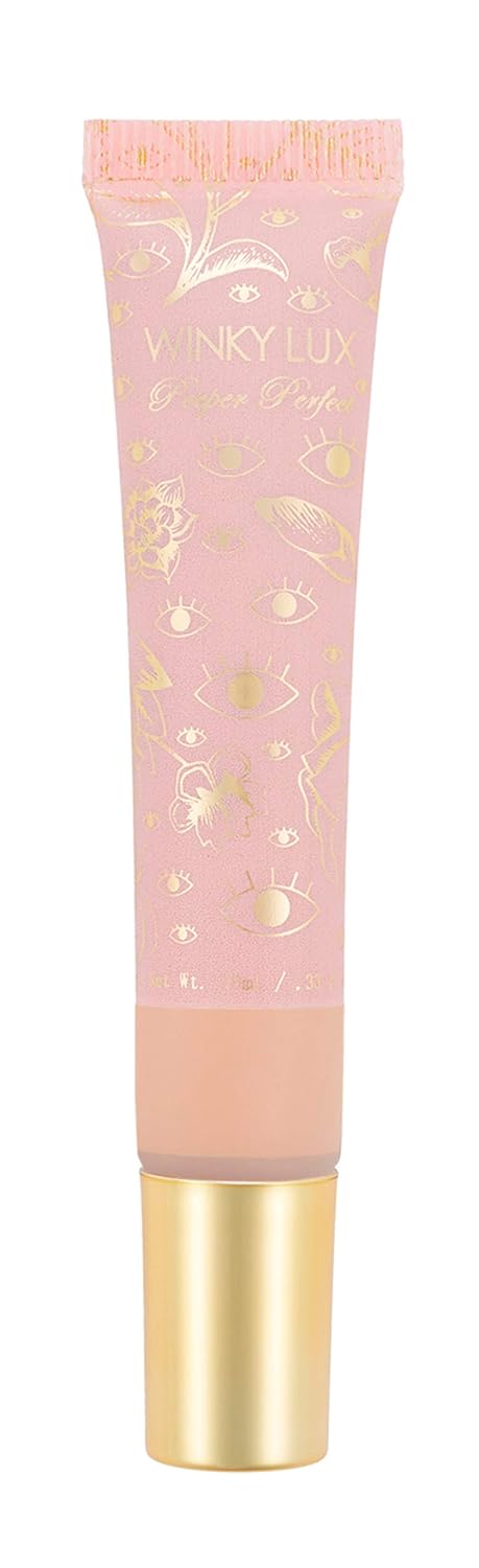 Winky Lux Peeper Perfect Under-Eye Concealer Makeup for Treatment of Dark Circles and Eye Puffiness, Full-Clearance Liquid Formula Masks Acne and Bags Under Eyes, 0.33 fl Oz, Light