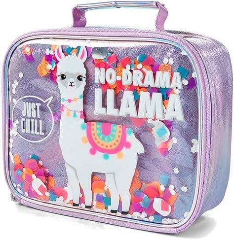 Justice No Drama Llama Sequin Shaky Lunch Tote