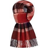 Redacali Cashmere Wool Scarf Soft Warm Thick Plaid Winter Scarf Unisex for Women and Men with Gift Box