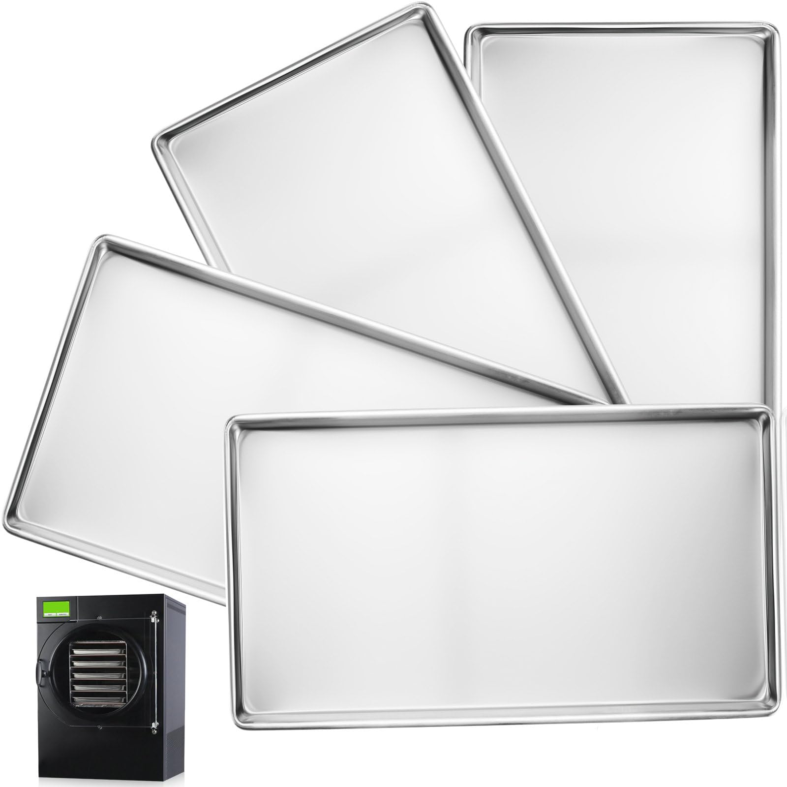 Photo 1 of Metal Trays for Harvest Right Freeze Dryer Small, Freeze dryer Small trays for Harvest Right home pro freeze dryer (Small-4pcs)
