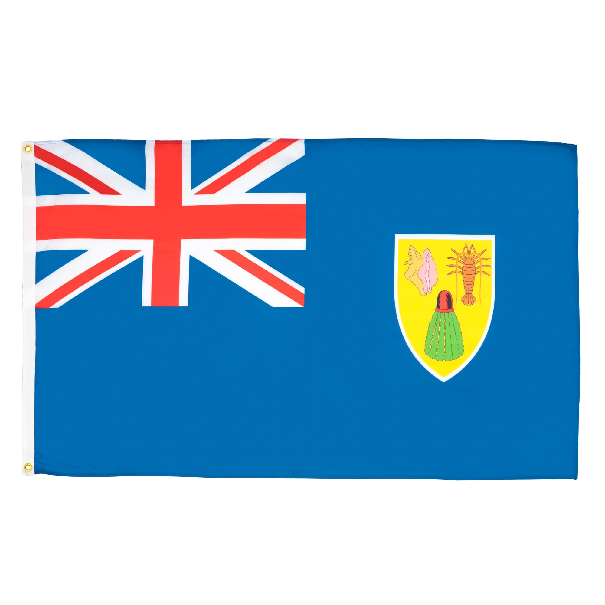 AZ FLAG - Turks And Caicos Islands Flag - 2x3 Ft - 100D Polyester Turks And Caicos Islander Banner with Two Metal Grommets - Fade Resistant - Vivid Colors - 2' x 3' Feet - 90x60 Cm