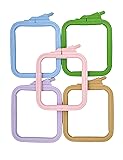 Nurge 5Pcs Plastic Xsmall Square Embroidery