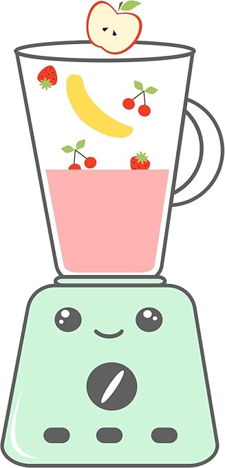 Amazon Com Cute Happy Kawaii Fruit Smoothie Blender Cartoon Vinyl Sticker 8 Tall Automotive