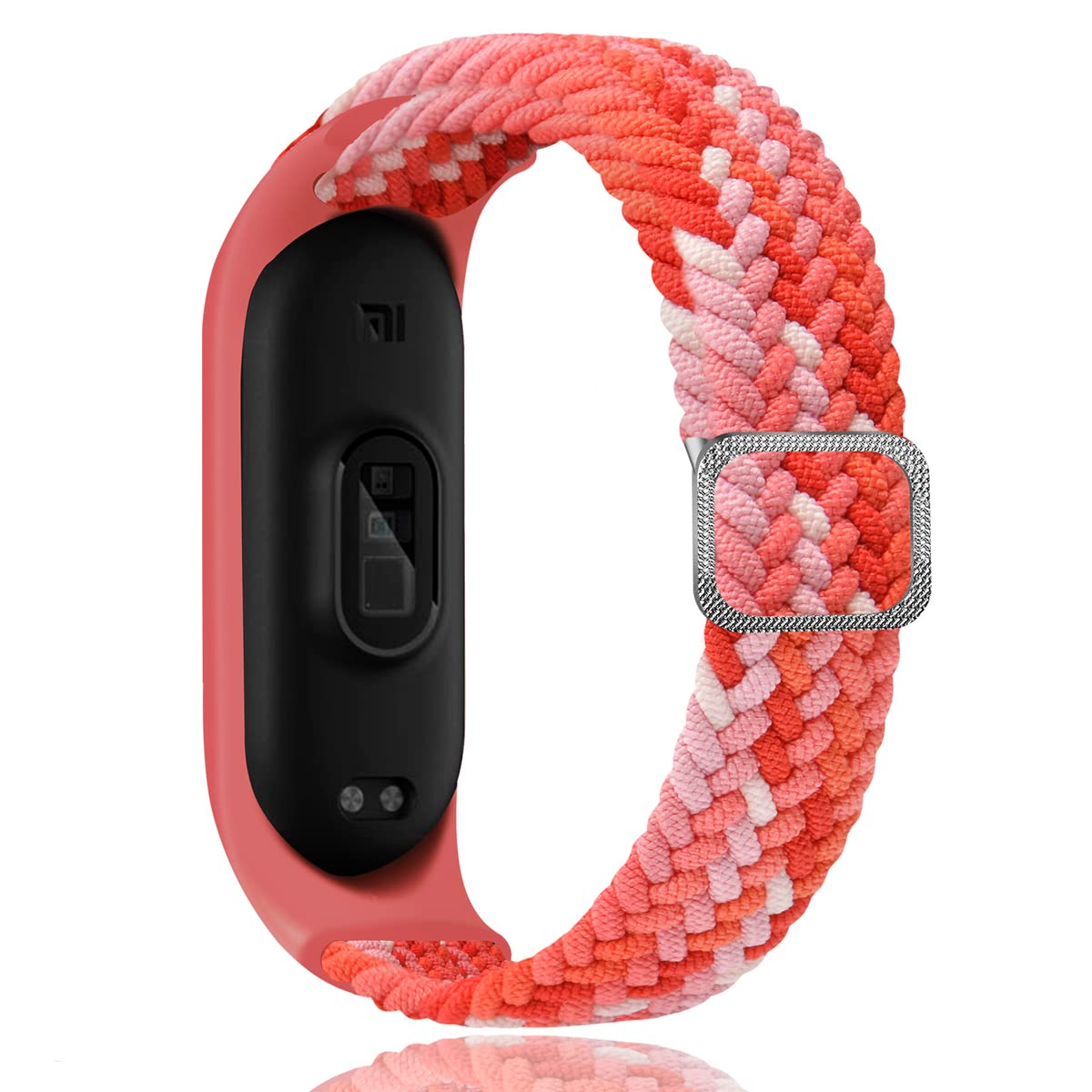 Keecuty Nylon Bracelet for Mi Band 6/5/4/3 Bracelet Elastic Fabric Braided Soft Nylon Sports Bracelets Elasticity Breathable Expandable Watch Strap for Mi Band 6/5/4/3