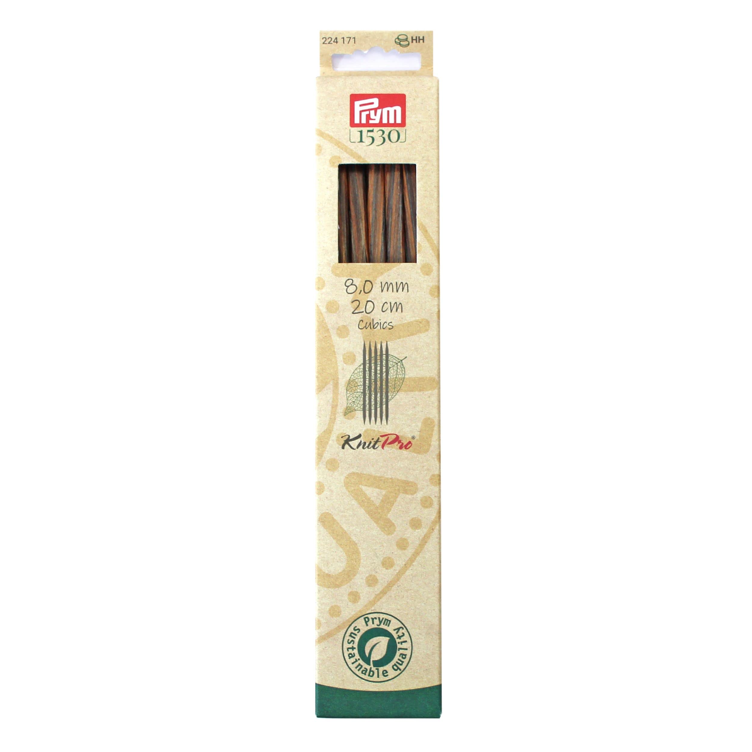 Prym Knitting Needle 224151/2 x 1 x 20 cm brown wood cube
