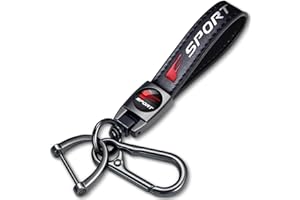 JYSDLHQ Genuine Leather Car Keychain Compatible with Lexus F Sport Car Key Chain Ring Accessories for Men and Woean