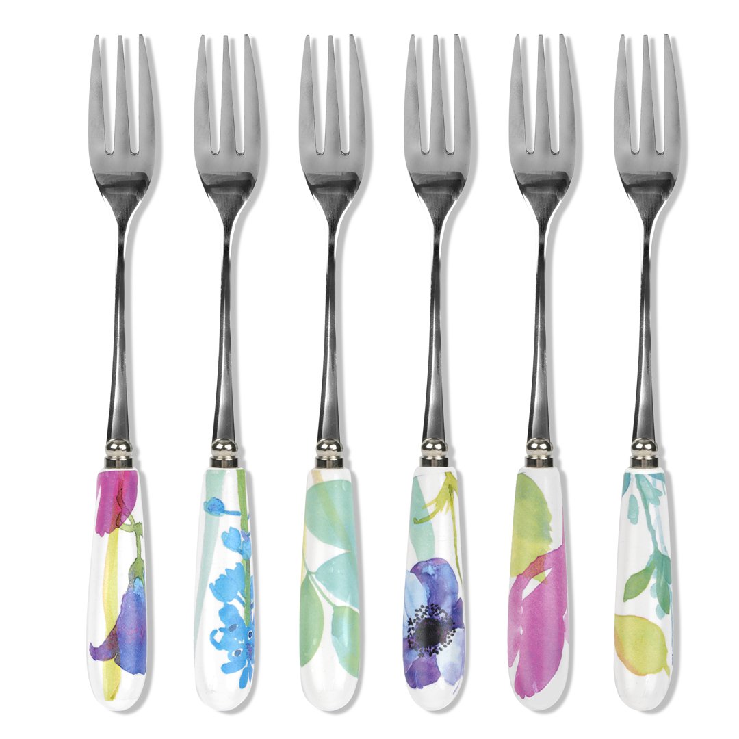 Portmeirion Water Garden Pastry Fork Set of 6