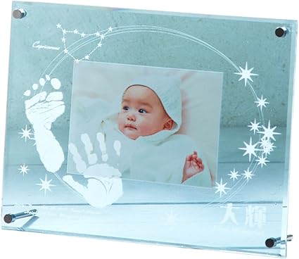 Amazon Angeliebe エンジェリーベ ベビー ちあき工房 星にねがいを メモリアル フォト フレーム お仕立て券 手形 足形 写真立て 記念品 メモリアルグッズ サックス ベビーフォトフレーム 写真立て ベビー マタニティ 通販