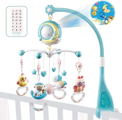 Unbq Lit Mobile Mobile De Musique Humflour Lit De Bebe Musical Lit Mobile Cloche Jouets Suspendus Hochets Qui Tournent Cadeau De Projection Amazon Fr Cuisine Maison