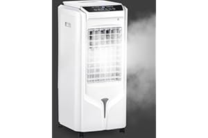 AKIRES Swamp Cooler,Portable Evaporative Air Cooler with 4.2-Gal Water Tank,4 Ice Packs,100° Oscillation,12H Timer,Bladeless Cooling Tower Fan for Indoor,Room,Bedroom,Office