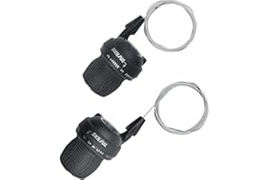 THALOUS Bicycle Twist Shifter Lever 3x7 3x6 Speed Revoshift Lever 21 18 Speed Twist Grip Gear for MTB Mountain Bike 1 Pair