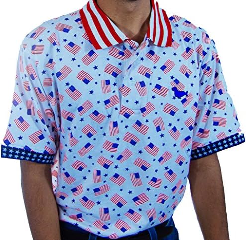 American Flag Polo Shirt (Small)