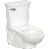 American Standard 2882107.020 Glenwall VorMax Wall-Hung Elongated Toilet with Left Hand Trip Lever, 1.28 gpf, White