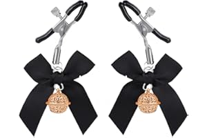 GLMOCM Stainless Steel Body Ring with Bell Clamps and Non Piercing Chain for Women - Faux Body Jewelry