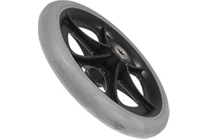 Lurrose Wheelchair Front Wheel 8 Inch Solid Tire Universal Replacement Caster Wheel for Mobility Aid Durable and Wear-Resista