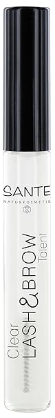 SANTE Naturkosmetik Clear Lash & Brow Talent, Fixiert Augenbrauen & Wimpern, Transparente Gel-Formulierung, Vegan, 2x8ml Dopp