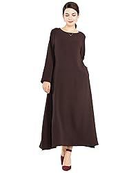 Zofocy Solid Color Women Abaya Modest Muslim Prayer