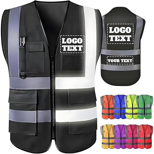 Custom Safety Vest with Logo for Men Women Personalized