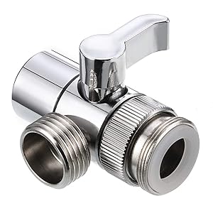 Sumnacon Sink Valve Diverter Faucet Splitter,1/2-Inch IPS Faucet Diverter Valves for Kitchen Bathroom Sink Faucet Replacement Part,Faucet Connector for Hose Adapter, Polished Chrome