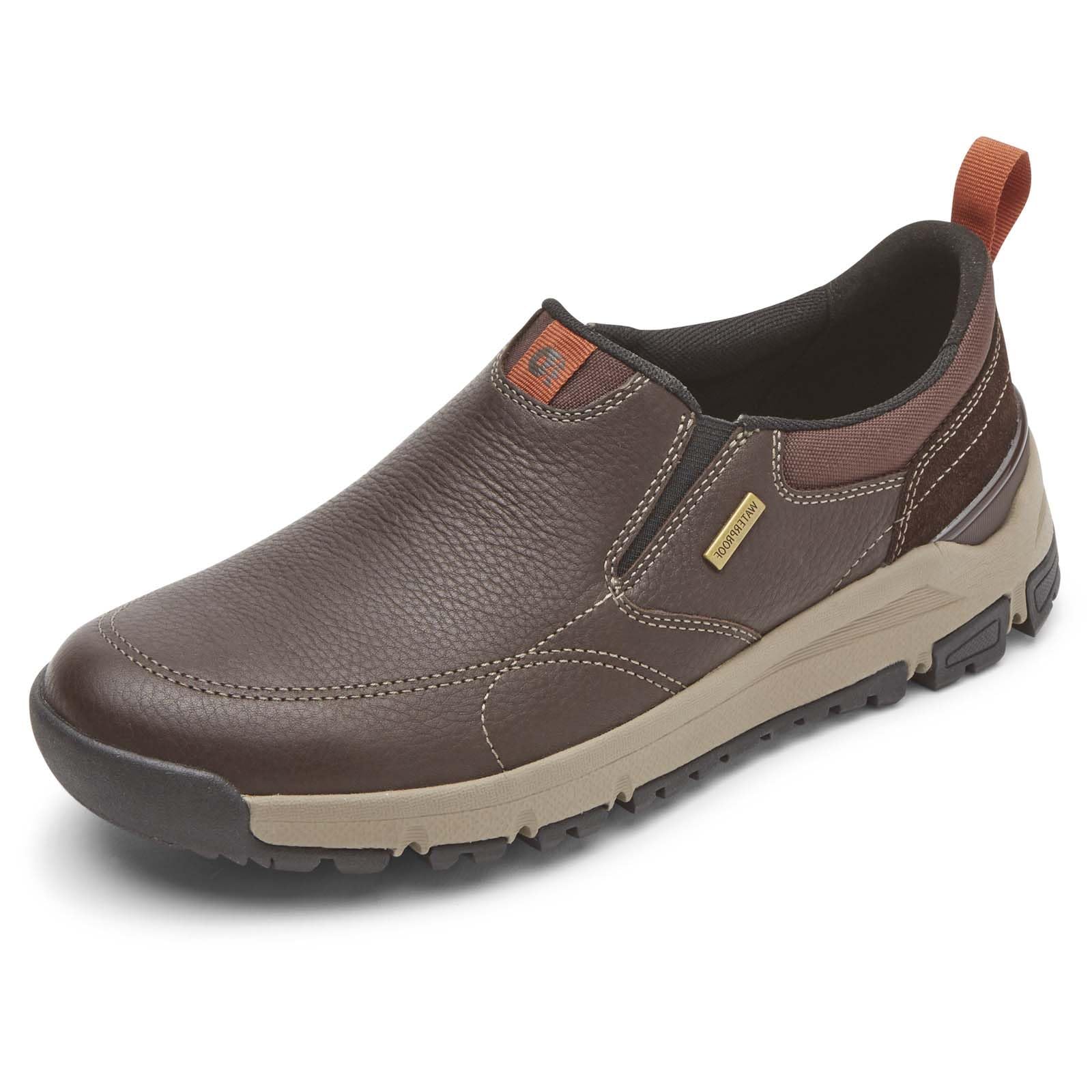 Dunham Men’s Glastonbury Slip On Sneaker, Brown Leather/Suede, 8.5 X-Wide