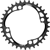 absoluteBLACK 104Bcd Narrow/Wide Chainring Black, 32T | Smoother power and reduced knee strain come standard with the OVAL 1X 104 BCD Premium Chainring