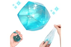 FAUKAIT 1Pcs Stress Cube Ice Squishy Stress Balls-Malt Sugar Ball-Sensory Fidget Toy for Your Best Mellow and Chill - Square Shape Hand Exercise Balls- Age 3 to Adult - Pack of 1 (Blue)