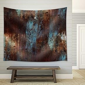 Seamless Grunge Texture Rust Color - Fabric Wall Tapestry Home Decor - 51x60 inches