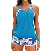 Daci Tankini Swimsuits for Women - 2 Piece Bathing Suit Tummy Control Swimming Suits with Shorts 2025 Swimwear