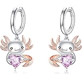KZX Puffin/Axolotl/Penguin/Snake/Hummingbird Earrings for Women Sterling Silver Puffin Dangle Drop Earrings Animal Jewelry Gifts for Wife Mother Girlfriends