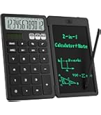 Desk Calculator, Desktop Small Calculator With Writing Notepad Basic 4 Function Math Large Button Calculator School Supplies Kids Middle High School Studen