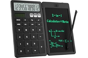 Calculators Desktop with Erasable LCD Notepad ROATEE Desk Calculator Basic Calculator for Middle School Cute Pocket Simple Ca