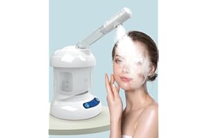 Tabletop Facial Steamer - Kingsteam Nano Ionic Face Steamer with 360° Rotating Arm, Moisturize, Remove Blackheads, Portable Facial Steamer for Home Facial Spa or Beauty Salon, White
