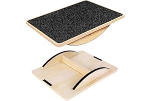 NYGHMY 1 Pcs Professional Wooden Balance Board for Adults | Anti-Slip Rocker Board for Standing Desk & Core Strength Training