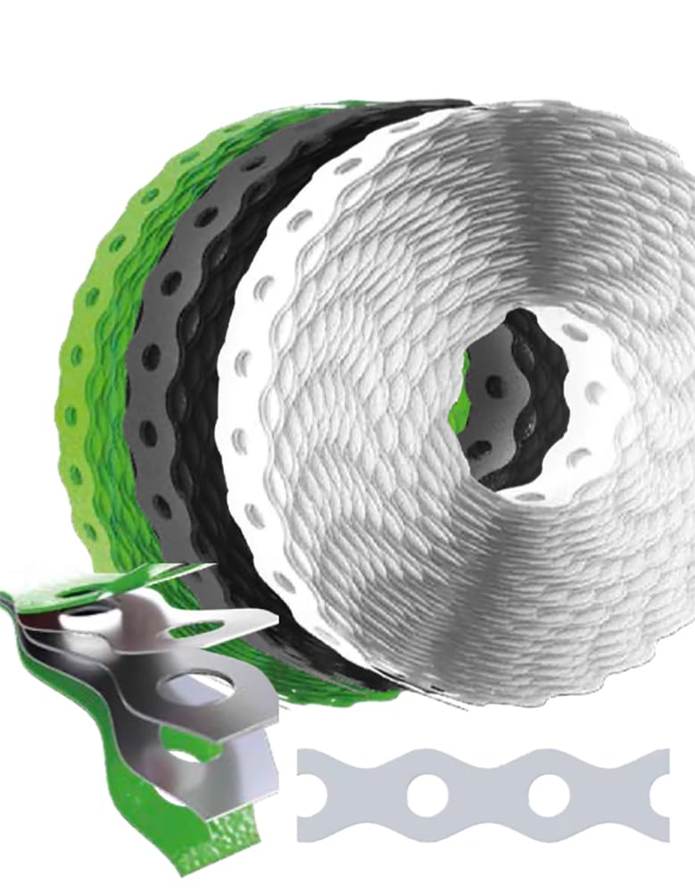 12mm x 0.7mm x 3meters Multi Purpose Perforated Fixing Band Thin Galvanised Steel Strap Banding Perforated Tape Roll TM11 (White) K14BCD