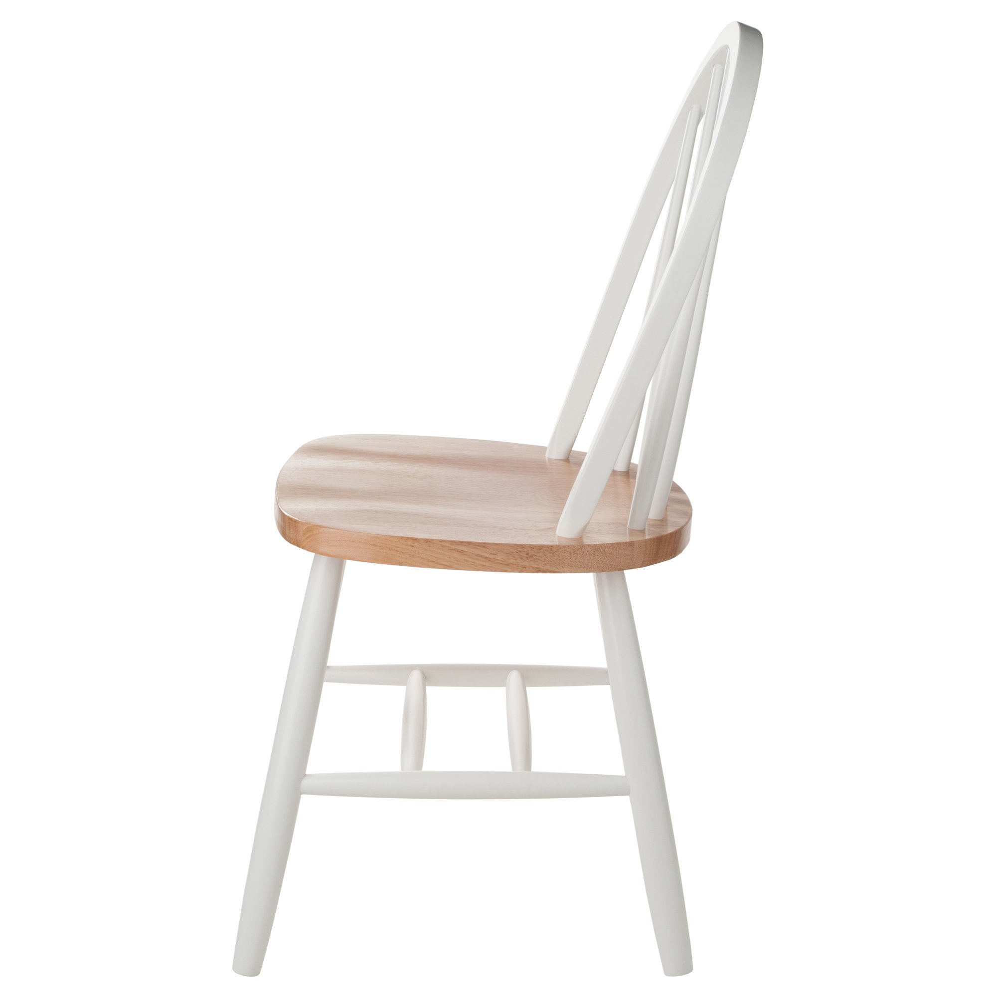 Windsor Chair – 2 – Piece Set Natural Beech Wood and White Finish