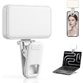 Portable Selfie Light for iPhone:Rechargeable Phone Fill Lights, Ring Light for Camera Picture, Makeup Photo, Video Conferences, Laptop Use, Zoom Meetings, TikTok, Vlog Photography