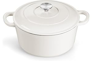 HaWare Enameled Cast Iron Dutch Oven with Lid, 5QT Non-stick Round Cookware Stock Pot for Braising, Stewing, Roasting, Baking