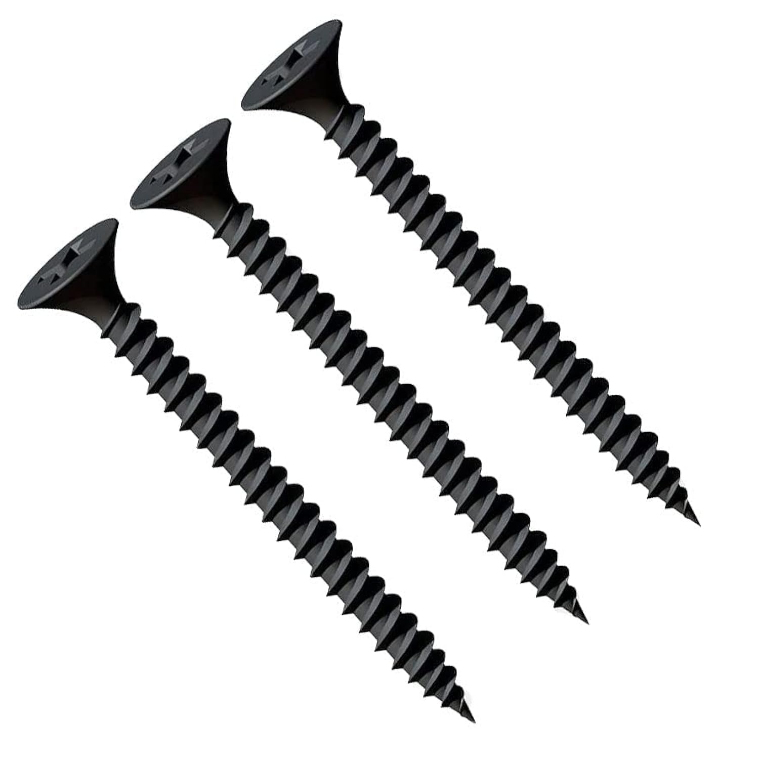 3.5X32mm Drywall Black Screws, Self Tapping Phillips Countersunk Head, Fine Thread, Sharp Point, Black Phosphate Metal Studs Screws, Plaster Screws for Plasterboard to Steel Profile (50 pcs.)