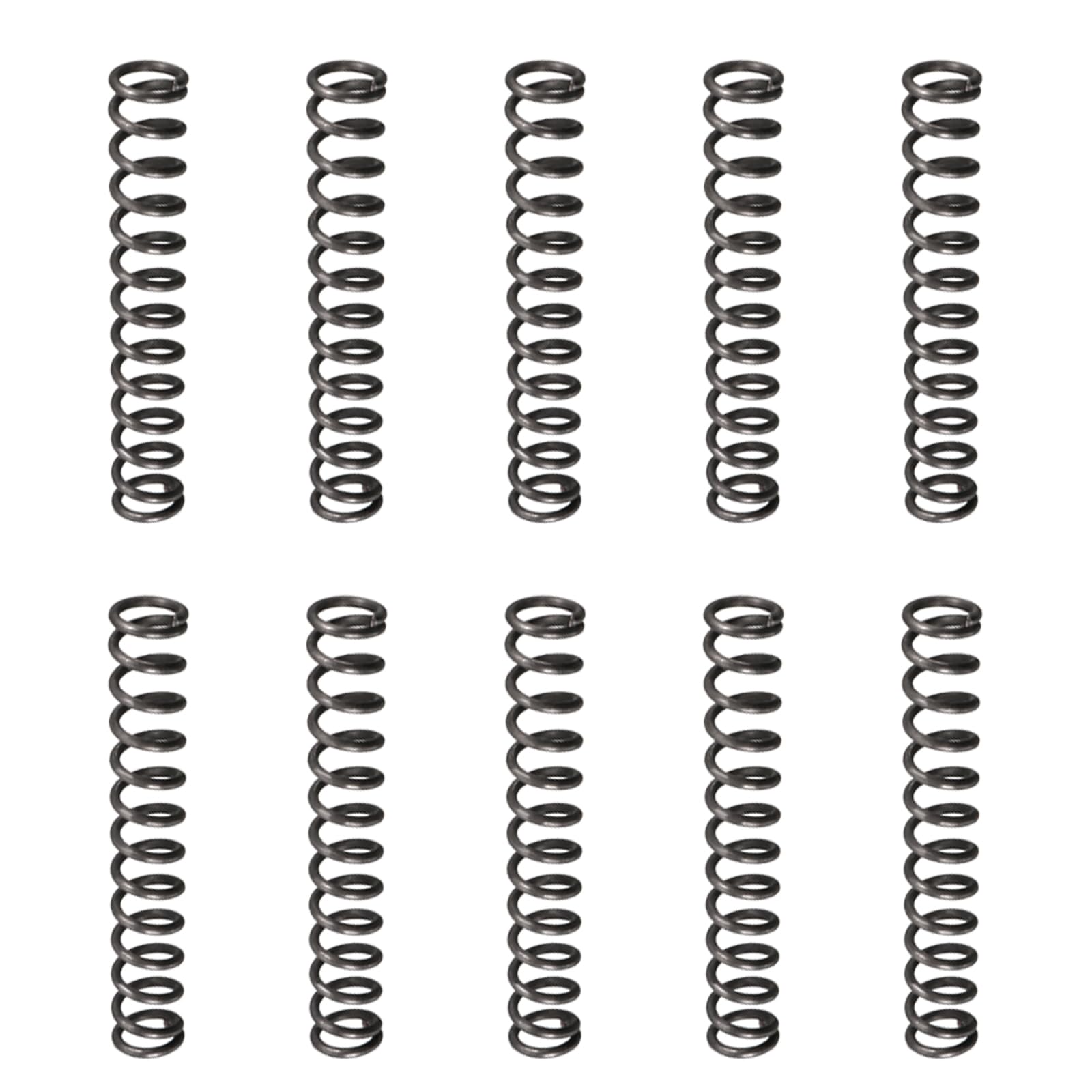DTGN 1.2x8x50mm(DxODxL) Compression Spring - 20Pack - Good for Machinery - Spring Steel Extension Spring - Black
