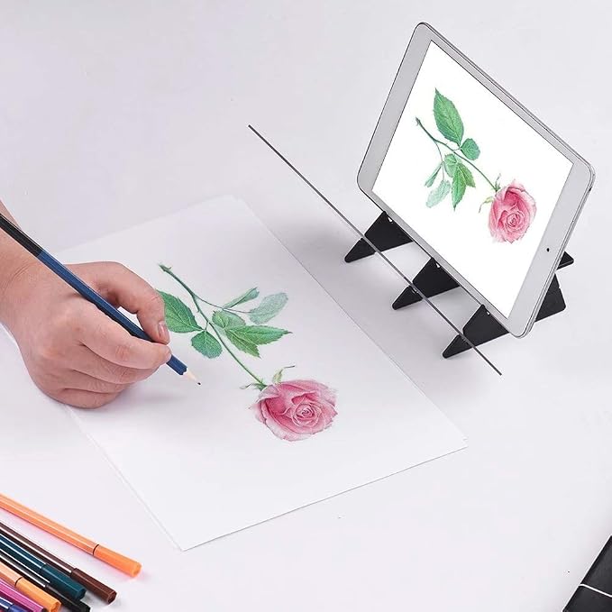 Portable Tracing Board Stencil Board Light Box Copy Mirror Drawing Reflection Board Painting Art Easy Drawing