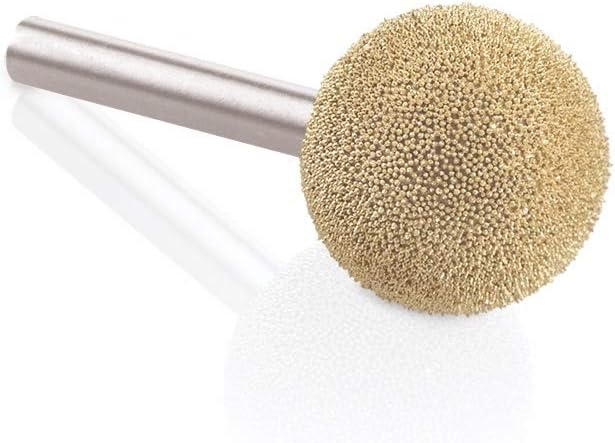 Kutzall Original Sphere Rotary Burr, 1⁄4" Shaft, Fine, Woodworking Attachment for Bosch DeWalt, Milwaukee