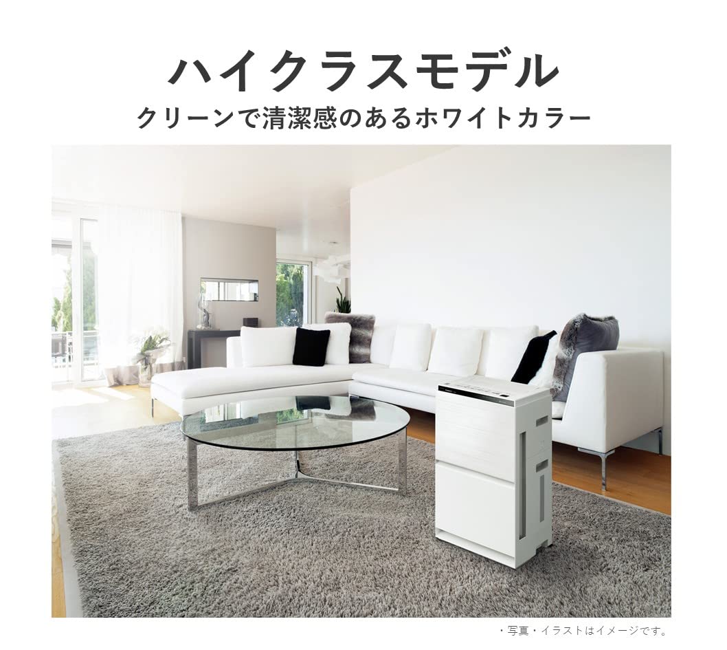 Panasonic Nanoe X F-VC70XV-W Humidifier Air Purifier, 9.6 Trillion, Equipped with Eco Navi 3D Flow Pollen Repels Powerful Suction of Pollen with Airflow ~ 31 Tatami Mats, White