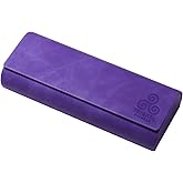 TRISKEL EYEWEAR Minimalist Rectangle Glasses Case – Slim Hard Shell PU Leather Eyewear Holder with Magnetic Closure