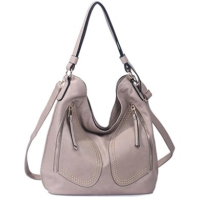 WISHESGEM Women handbags WISHESGEM Top Handle Satchel Shoulder Bags PU Leather Tote Purse Khaki