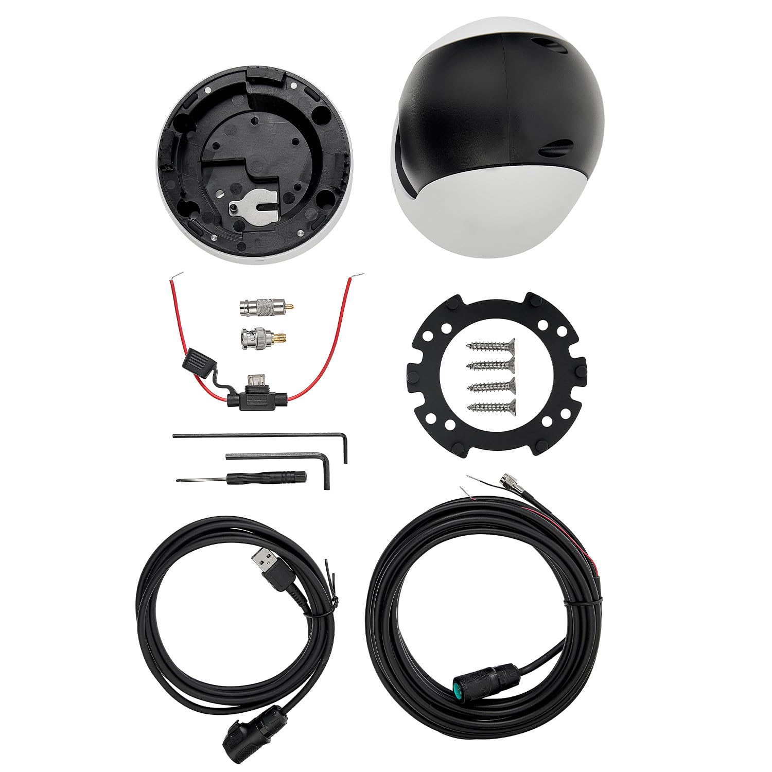 SiOnyx Nightwave Camera, Rugged Ultra-Low Light Night Vision Marine Camera, Flexible Connectivity, Temporary and Permanent Mounting Options, DIY Installation, White