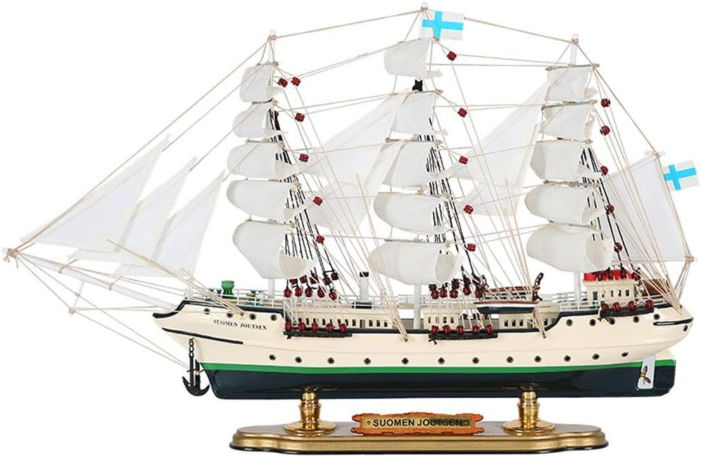 FRF Crafts- Handmade Creative Sailing Model Crafts Home Boat Model Ship Ornaments Crafts Decorations (Color : A, Size : 52x9x33cm)