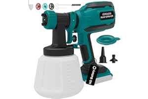 PULENDY Cordless Paint Sprayer for Dewalt 20V Battery, Portable Wireless Spray Paint Gun with 1200ML Container, Easy to Clean,3 Patterns for Fence House Wood Ceiling etc. DL05 Blue (Battery Not Included)